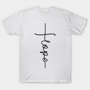 'Hope' Cross Religious Christian Design T-Shirt